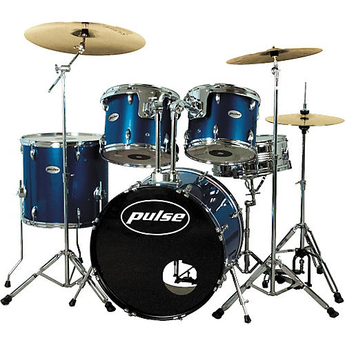 Pro Blue Metallic 5-Piece Drumset