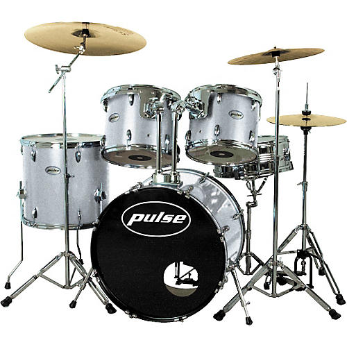 Pro Drum Set, Silver Metallic