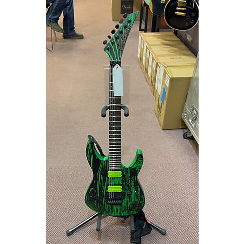 Jackson Pro Series Dinky DK3 Solid Body Electric Guitar GREEN GLOW