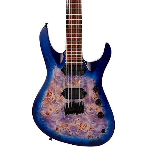 Jackson Pro Series Signature Chris Broderick Soloist HT7P 7 String Electric Guitar Transparent Blue