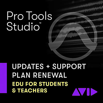 Avid Pro Tools | Studio 1-Year Software Updates and Support, Renewal of Student/Teacher Perpetual Licenses - One-Time Payment