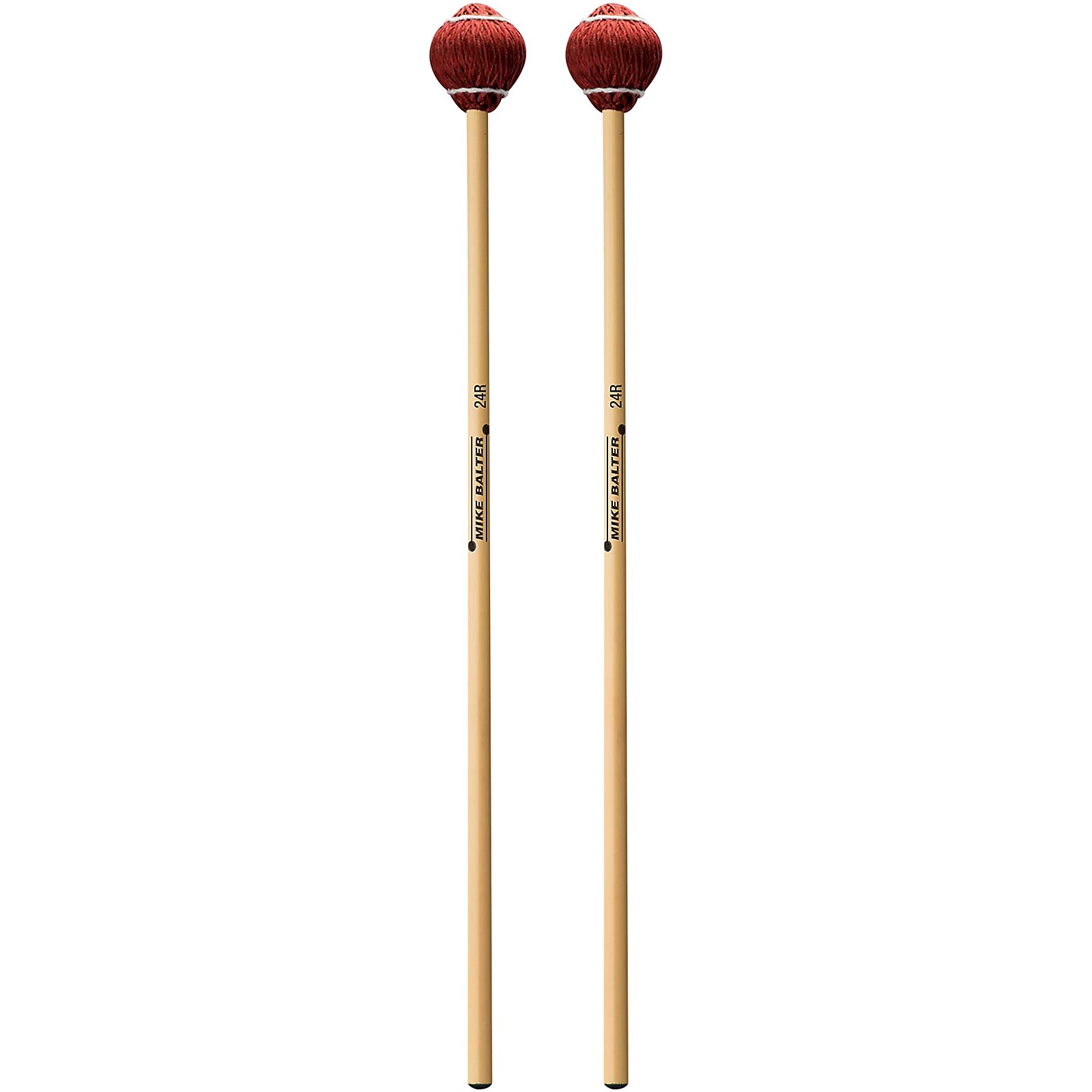 Mike Balter Pro Vibe Series Rattan Handle Keyboard Mallets 24 Red Cord ...