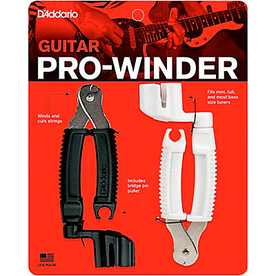 D'Addario Planet Waves Pro-Winder String Winder and Cutter, 2-Pack, Black and White