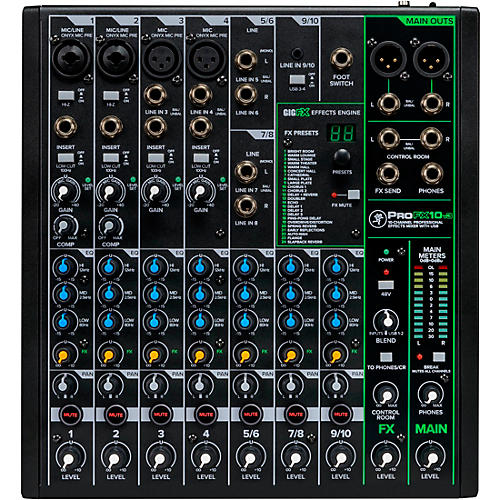 Mackie ProFX10v3 10-Channel Professional Effects Mixer with USB