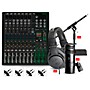 Mackie ProFX12v3+ Content Creator Bundle With AT2040 Microphones & ATH-M20X Headphones