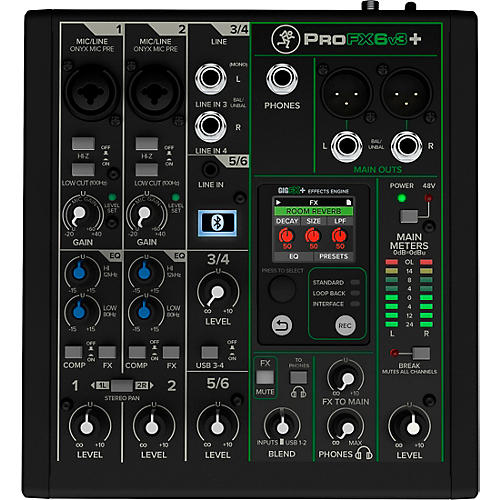 Mackie ProFX6v3+ 6-Channel Analog Mixer With Enhanced FX, USB Recording Modes and Bluetooth Condition 1 - Mint