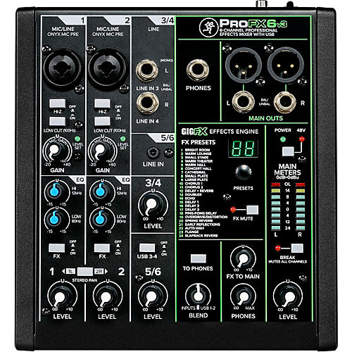 Mackie ProFX6v3 6-Channel Professional Effects Mixer With USB Condition 1 - Mint