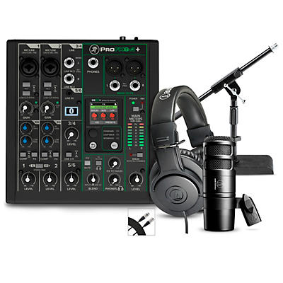 Mackie ProFX6v3+ Content Creator Bundle With AT2040 Microphone & ATH-M20X Headphones
