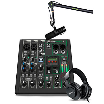 Mackie ProFX6v3+ Content Creator Bundle With SM7dB Microphone and SRH440A Headphones