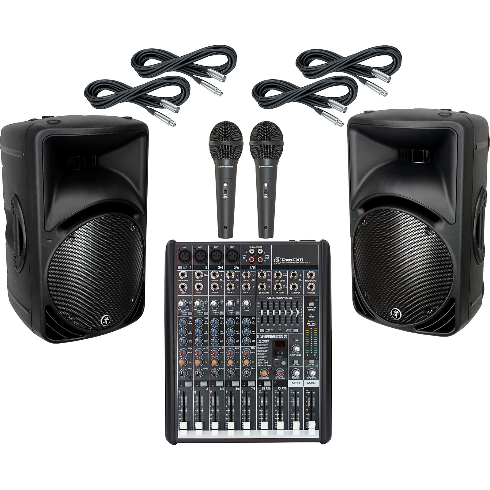 Mackie ProFX8 / SRM450 V2 PA Package Musician