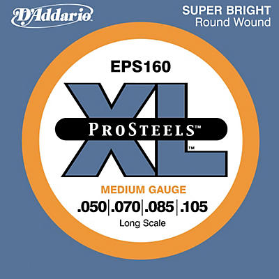 D'Addario ProSteels EPS160 Medium Gauge Long Scale Bass Strings