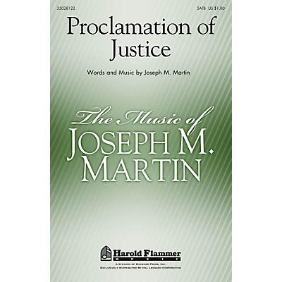 Shawnee Press Proclamation of Justice SATB composed by Joseph M. Martin