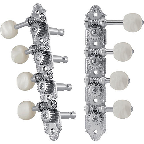 Grover Professional Mandolin F Style 409 Series Pearloid Button Tuning Machines Chrome