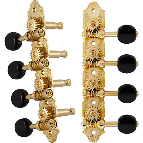 Grover Professional Mandolin Vintage A Style 409 Series Black Button Tuning Machines Gold