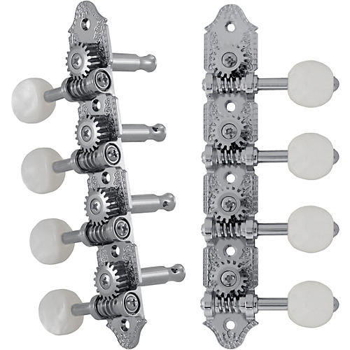 Grover Professional Mandolin Vintage A Style 409 Series Pearloid Button Tuning Machines Chrome