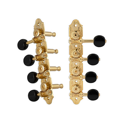 Grover Professional Mandolin Vintage F Style 409 Series Black Button Tuning Machines Gold