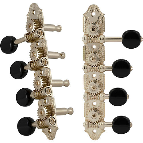 Grover Professional Mandolin Vintage F Style 409 Series Black Button Tuning Machines Nickel