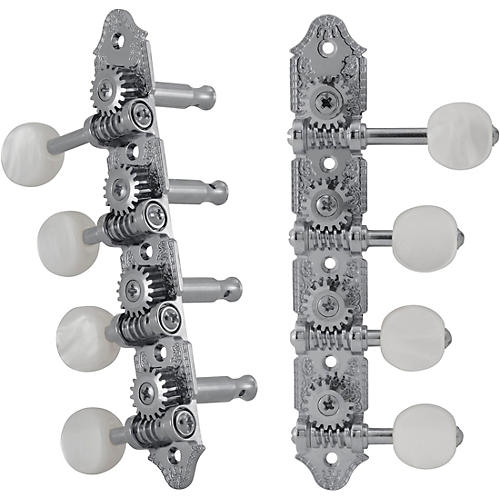 Grover Professional Mandolin Vintage F Style 409 Series Pearloid Button Tuning Machines Chrome