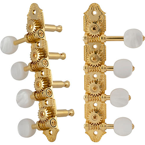 Grover Professional Mandolin Vintage F Style 409 Series Pearloid Button Tuning Machines Gold