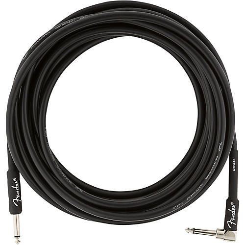 Fender Professional Series Straight to Angle Instrument Cable 18.6 ft. Black