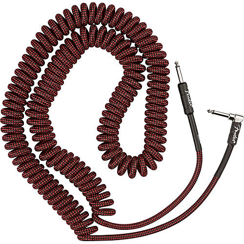 Fender Professional Series Straight to Angled Coil Cable 30 ft. Red Tweed