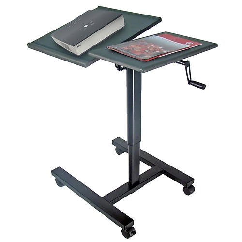 Projector table with tilting panel