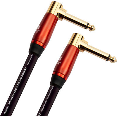Monster Cable Prolink Acoustic Pro Audio Instrument Cable, Right Angle to Right Angle
