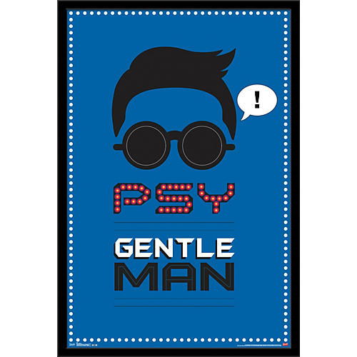 Trends International Psy - Gentlemen Poster Framed Black