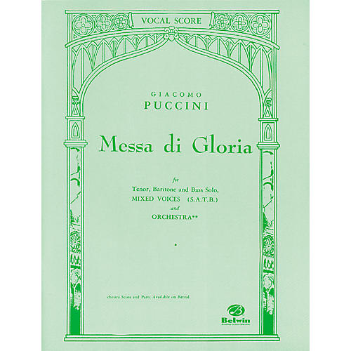 Alfred Puccini Messa Di Gloria SATB Choir