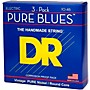 DR Strings Pure Blues Pure Nickel Electric Guitar Strings 3-Pack Medium (10-46)