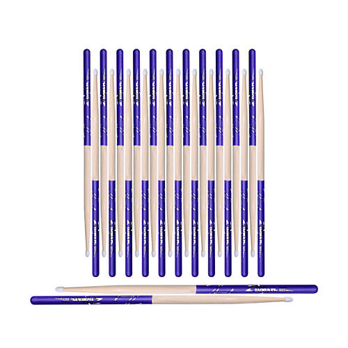 Zildjian Purple DIP Drum Sticks 12-Pack 5A Nylon