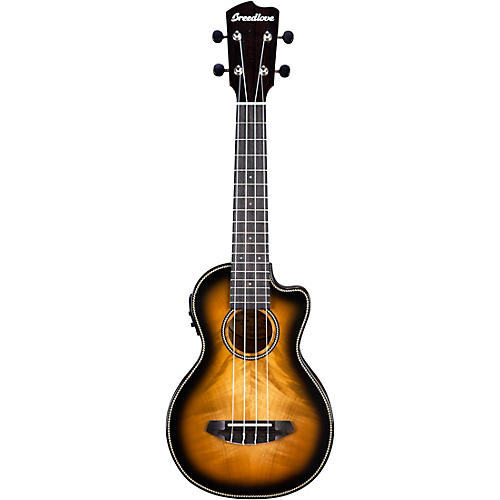 Breedlove Pursuit Exotic CE Myrtlewood Concert Acoustic-Electric Ukulele Eclipse Burst