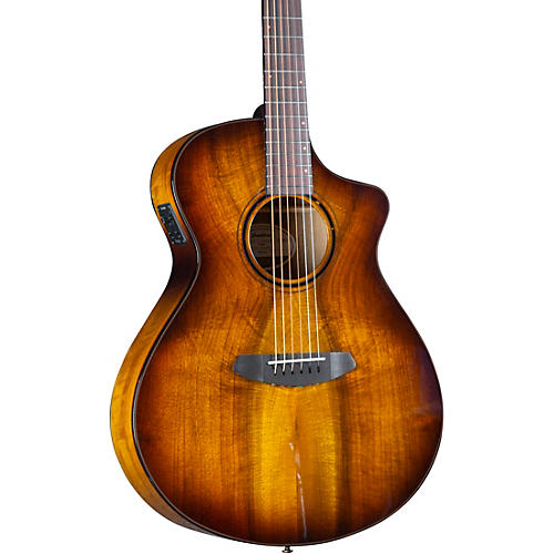 Breedlove Pursuit Exotic S CE Myrtlewood Concert Acoustic-Electric Guitar Tiger Eye