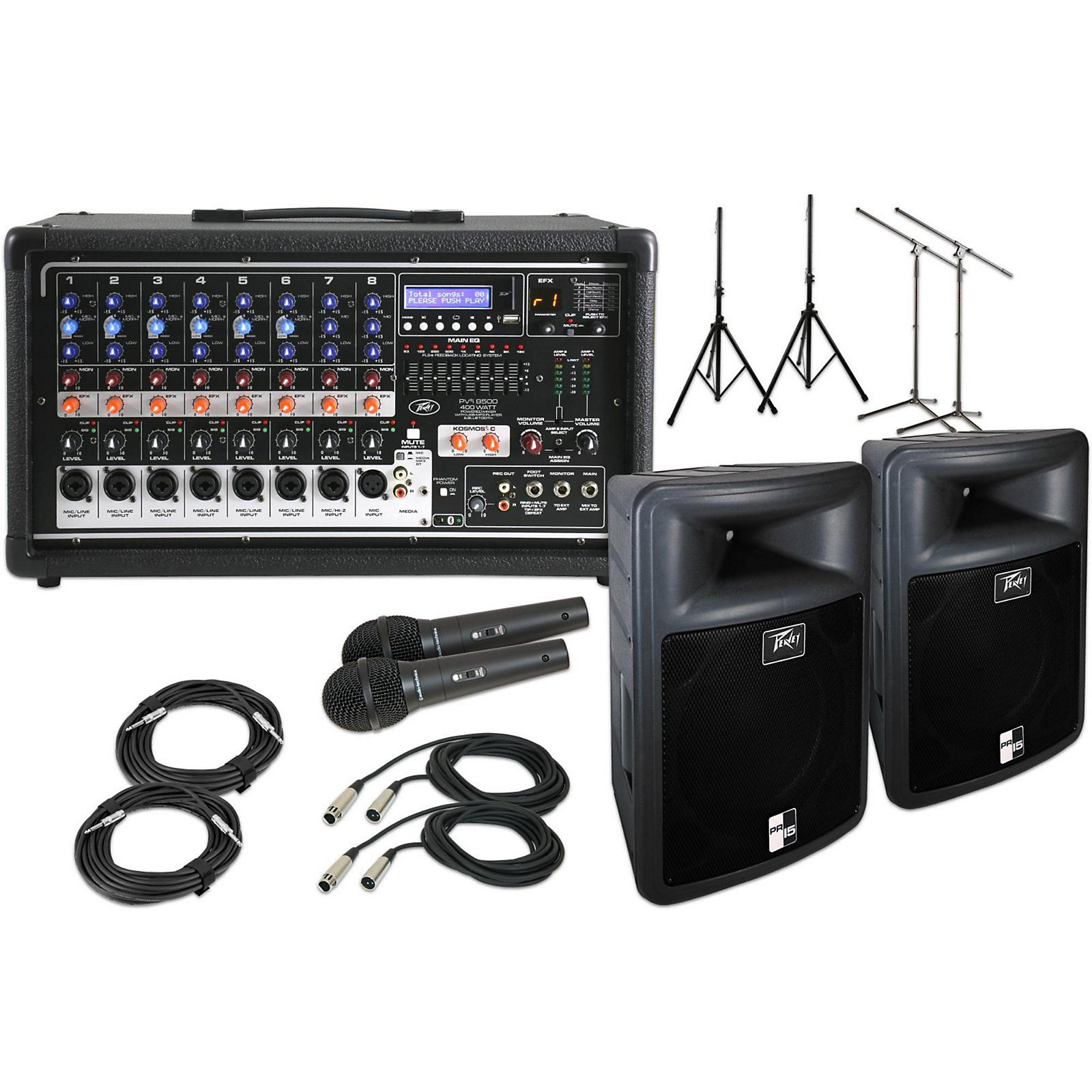 Peavey Pvi8500 PR15 15" Speaker PA Package Musician