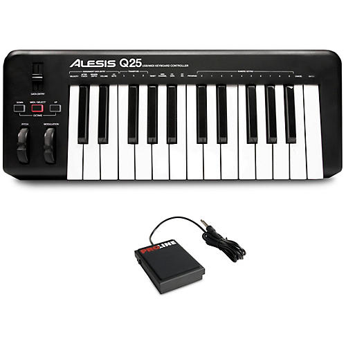Q25 Keyboard Controller and Sustain Pedal