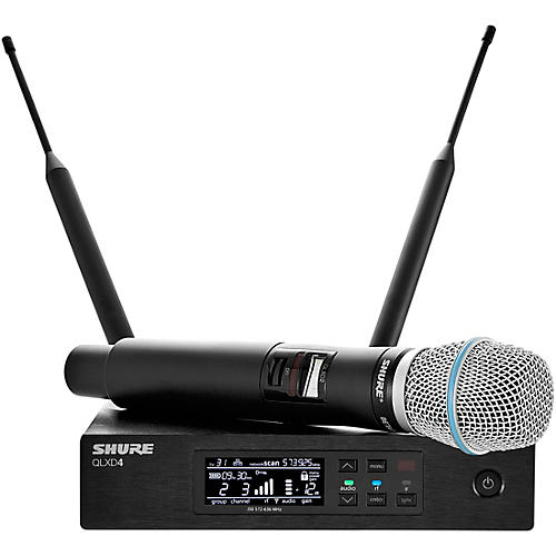 Shure QLX-D Digital Wireless System with WL183 Omnidirectional Lavalier Band J50A