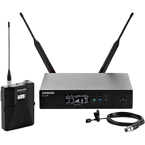 Shure QLX-D Digital Wireless System with WL93 Omnidirectional Lavalier Band J50A