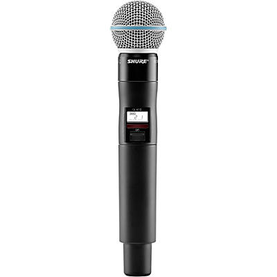 Shure QLXD2/BETA58A Wireless Handheld Microphone Transmitter With Interchangeable BETA 58A Microphone Capsule