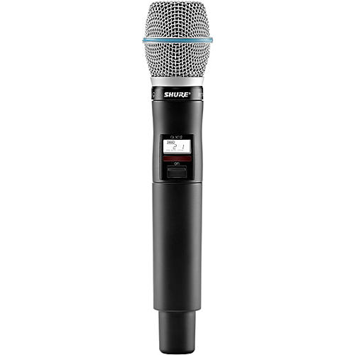 Shure QLXD2/BETA87A Wireless Handheld Microphone Transmitter with Interchangeable BETA 87A Microphone Capsule Condition 1 - Mint Band J50A
