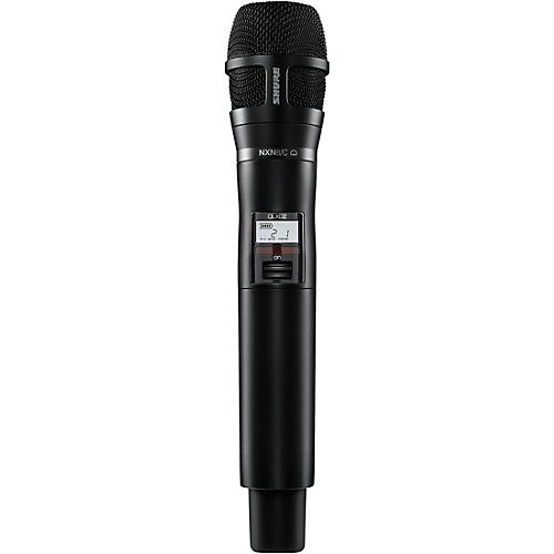 Shure QLXD2/N8C Digital Handheld Wireless Microphone Transmitter with Nexadyne 8/C Cardioid Capsule (G50: 470 to 534 MHz) Band G50 Black