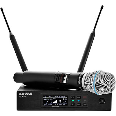 Shure QLXD24/B87A Digital Wireless Handheld Microphone System With QLXD4 Receiver
