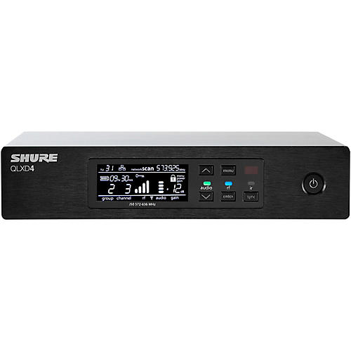 Shure QLXD4 Half-Rack Digital Wireless Receiver Condition 2 - Blemished Band J50A 197881252663