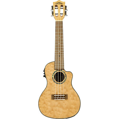 Lanikai QM-CEC Quitled Maple Concert Acoustic-Electric Ukulele Condition 1 - Mint Natural