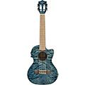 Lanikai QM-CET Quilted Maple Tenor with Kula PreampAcoustic Electric Ukulele NaturalTransparent Blue