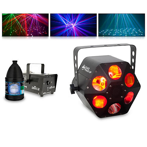 American DJ Quad Phase HP with Hurricane 700 Fog Machine and Juice