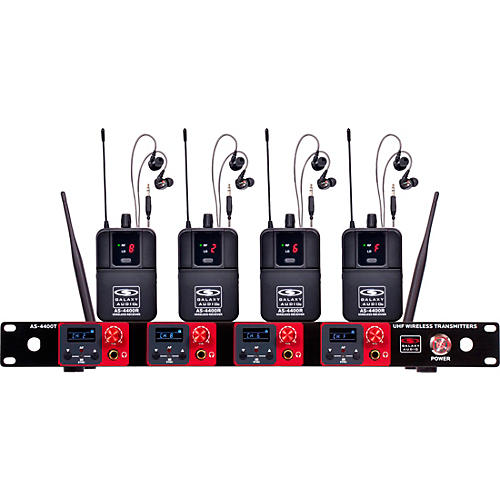 Galaxy Audio Quad UHF Wireless In-Ear Monitor Band System 506-524MHz