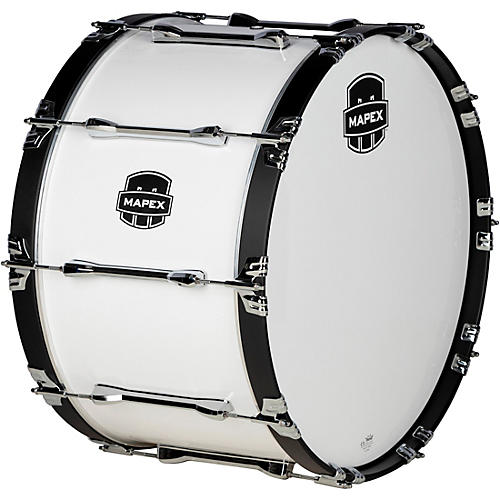 Mapex Qualifier Series Marching Bass Drum 24 in. Gloss White