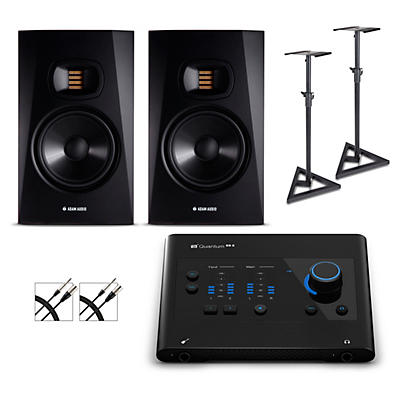 PreSonus Quantum ES2 Audio Interface With Adam Audio T Series Studio Monitor Pair (Cables & Stands Included) -