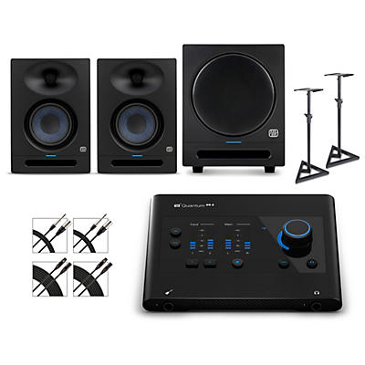 PreSonus Quantum ES2 Audio Interface With Eris 2nd Gen Studio Monitor Pair & SUB8BT (Cables & Stands Included)