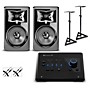 PreSonus Quantum ES2 Audio Interface With JBL 3 Series Studio Monitor Pair (Cables & Stands Included) - 308MKII